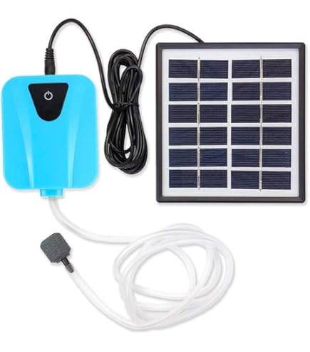 Amazon.co.jp: ソーラー充電式エアポンプ 【グリーン】 太陽光充電で